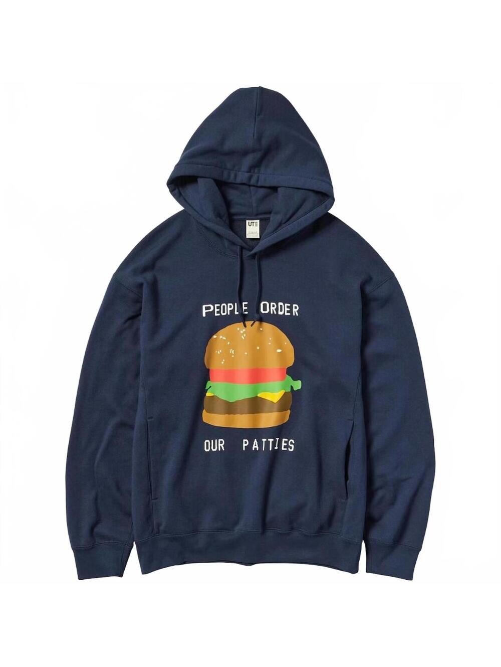 Uniqlo Unisex SpongeBob SquarePants Cactus Plant Flea Market Sweat Hoodie Navy